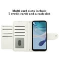 thumbnail image 3 of for Motorola Moto G 5G 2023 Wallet Case, Elegant Card Holder Cash Slot PU Leather Kickstand Wrist Strap Wallet Shockproof Protective Flip Women Girls Case Cover for Moto G 5G 2023, White, 3 of 7