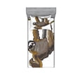 thumbnail image 2 of Ambesonne Animal Fitted Sheet & Pillow Sham Set, Lazy Sloth Bear Cartoon, Queen, Grey, 2 of 3