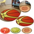 thumbnail image 5 of Mosiee New Practical Fruit Rug Cartoon Round Rug Leather Ball Lemon Round Area Rugs Soft Floor Carpet Kitchen Floor Mat, 5 of 5