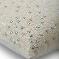 thumbnail image 2 of Cushion Covers For Couch, Ivory Designer Sofa Pillow Covers 16x16 inch (40x40 cm), Silk Throw Pillow Covers, Abstract, Circles, Dotted, 3D, Sequins Embellished - Wedding Veil, 2 of 3