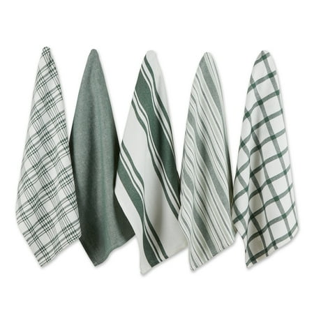 

Asst Dark Green Woven Dishtowels (Set of 5)
