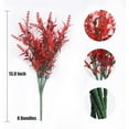 thumbnail image 2 of Sinhoon 16 Bundles Artificial Flowers Lavender Bunch Fake Plants Faux UV Resistant Flower Plastic Home Outdoor Decorations (Red), 2 of 8