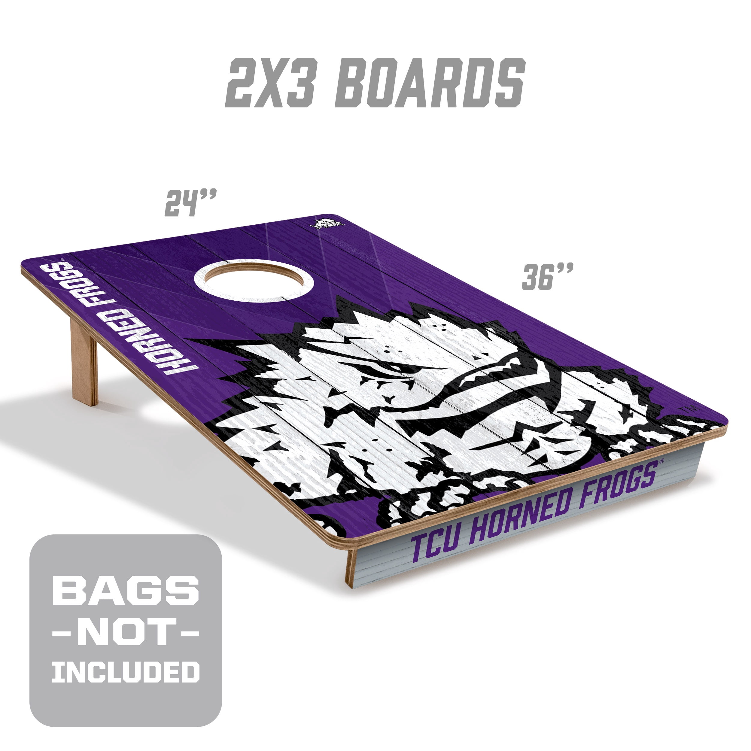 YouTheFan NCAA TCU Horned Frogs 2' x 3' Cornhole Game No Bags