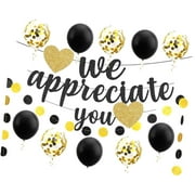 SKYSONIC Rude That You're Leaving But OK Banner Funny Retirement Party Decoration Supplies Glitter Hanging Garland Balloons Bunting Office Photobooth Backdrop for Leaving Job Going Away