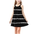 thumbnail image 2 of LOVZFMLL Robe d'Été Décontractée Sans Manches à Col Rond avec Boutons et Poches pour Filles de 2 à 12 Ans, 2 of 9