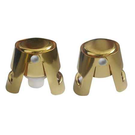 

2pcs stainless steel wine bottle stopper beverage bottle stopper reusable wine preserver wine bottle sealerstyle:style2;