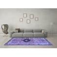 thumbnail image 3 of Ahgly Company Machine Washable Indoor Round Persian Blue Traditional Area Rugs, 8' Round, 3 of 4