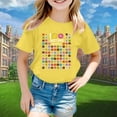 thumbnail image 2 of Rhuody Hauts pour Fille T-Shirt à Col Rond Manches Courtes Hauts T-Shirt à Imprimés de Dessins Animés T-Shirt Confortable pour Usage Quotidien 1-2 Ans Jaune, 2 of 4