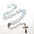 thumbnail image 4 of Meditation Gift Blue Jades Bead Cross Rosary Necklaces Bead Hangable Pendant for Women Men Praying Supplies, 4 of 4