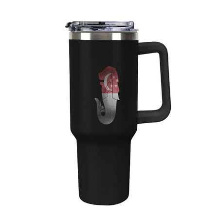 

Singapore Flag Merlion Singaporean Lion Tumbler with Handle and Straw 40 oz Stainless Steel Leakproof Travel Coffee Mug Car Cup Vacuum Water Bottle 40oz