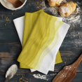 thumbnail image 6 of Ombre Yellow Waves Kitchen Towels Set of 3, Water Absorbent Dish Towel, Abstract Art Gradient Modern Decorative Hand Towels - Quick Drying Cloth for Cooking Baking, 18x28 Inch, 6 of 8