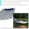 thumbnail image 3 of Sunnydaze 2-Person Polyester Curved Spreader Bar Hammock, 450 lb Capacity - Navy/Gray Octagon, 3 of 11
