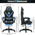 thumbnail image 6 of HOFFREE Gaming Chair with Massage and LED RGB Lights Ergonomic Computer Chair with Footrest High Back Video Game Chair with Adjustable Lumbar Support Linkage Armrest for Home Office, 6 of 11