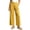 Yellow, variant on cocolona Womens Summer Casual Business Work Pants Elastic Waist Straight Wide Leg Pleated Pants with Pockets