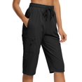 thumbnail image 1 of Pantalones cortos DEVOROPA para mujer, 38 cm, cargo, color negro, 2XL, 1 of 7
