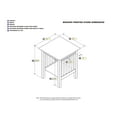 thumbnail image 3 of AFI Mission Solid Wood Shaker Printer Stand in Walnut, 3 of 4