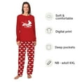 thumbnail image 2 of Dachshund Matching Christmas Jammies For Family, Dashing Through The Snow Christmas PJs, Festive Red Pajamas, 2 of 7