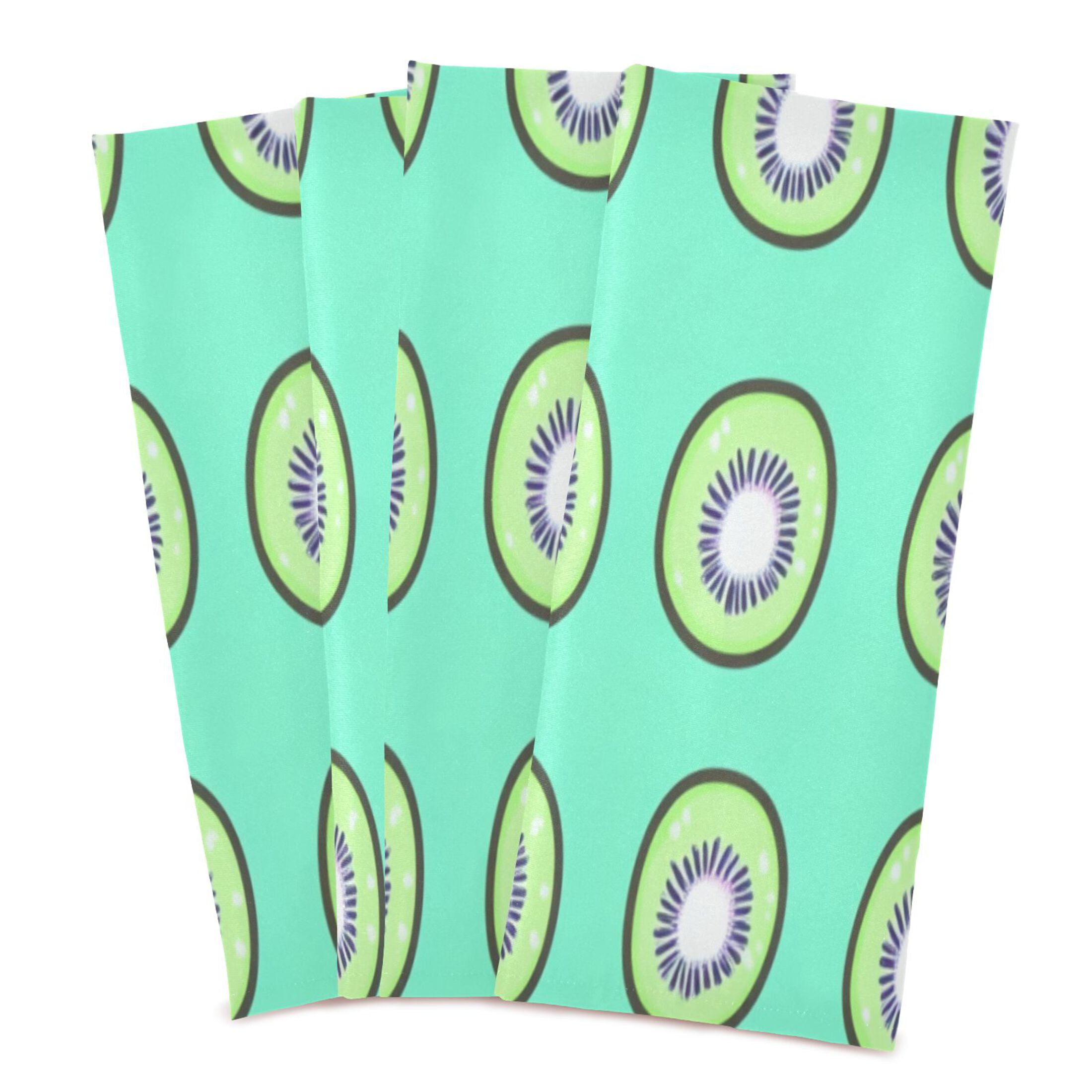 Kiwi on Mint Kitchen Towels Dishcloth Decorative Waffle Towels Multi Use Tea Towel Dish Cloths 28x18in