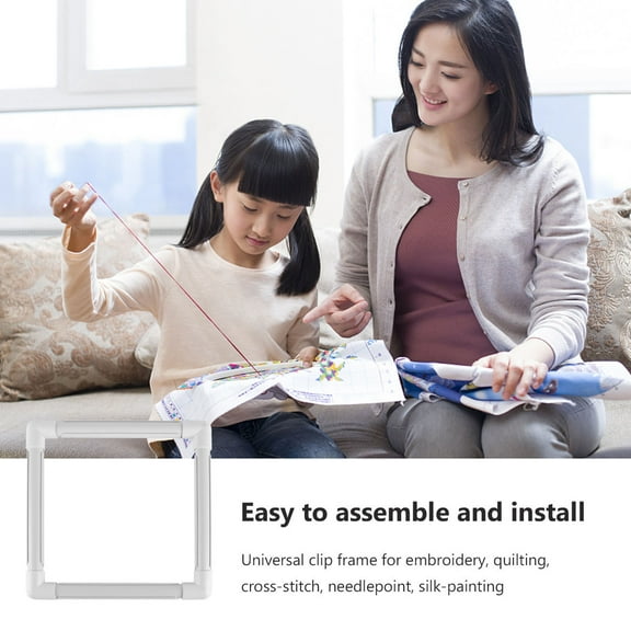 FOLOYORI 1Pack Embroidery Frames Stand for Quilting White Plastic Adjustable Tension Durable