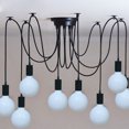thumbnail image 1 of Lámpara de araña de flores dispersas, lámpara de araña de ramas de múltiples cabezas, lámpara de araña retro creativa de estilo industrial para restaurante, tienda de ropa y sala de estar, 1 of 5
