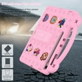thumbnail image 6 of ELEHOLD Kids Case for Samsung Galaxy Tab S10 FE+/S10 FE Plus 13.1 Inch EVA Foam Cute Cartoon Case with Built-in Kickstand Shockproof Portable Case with DIY Accessories, Pink, 6 of 6