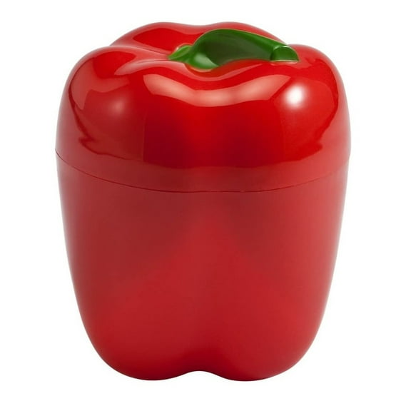 Hutzler Pepper Saver Keeper Storage Container - Keeps Fresh Longer - Red
