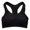 Black, variant on Women's Built Up Tank Style Sports Bra with Breathable Mesh