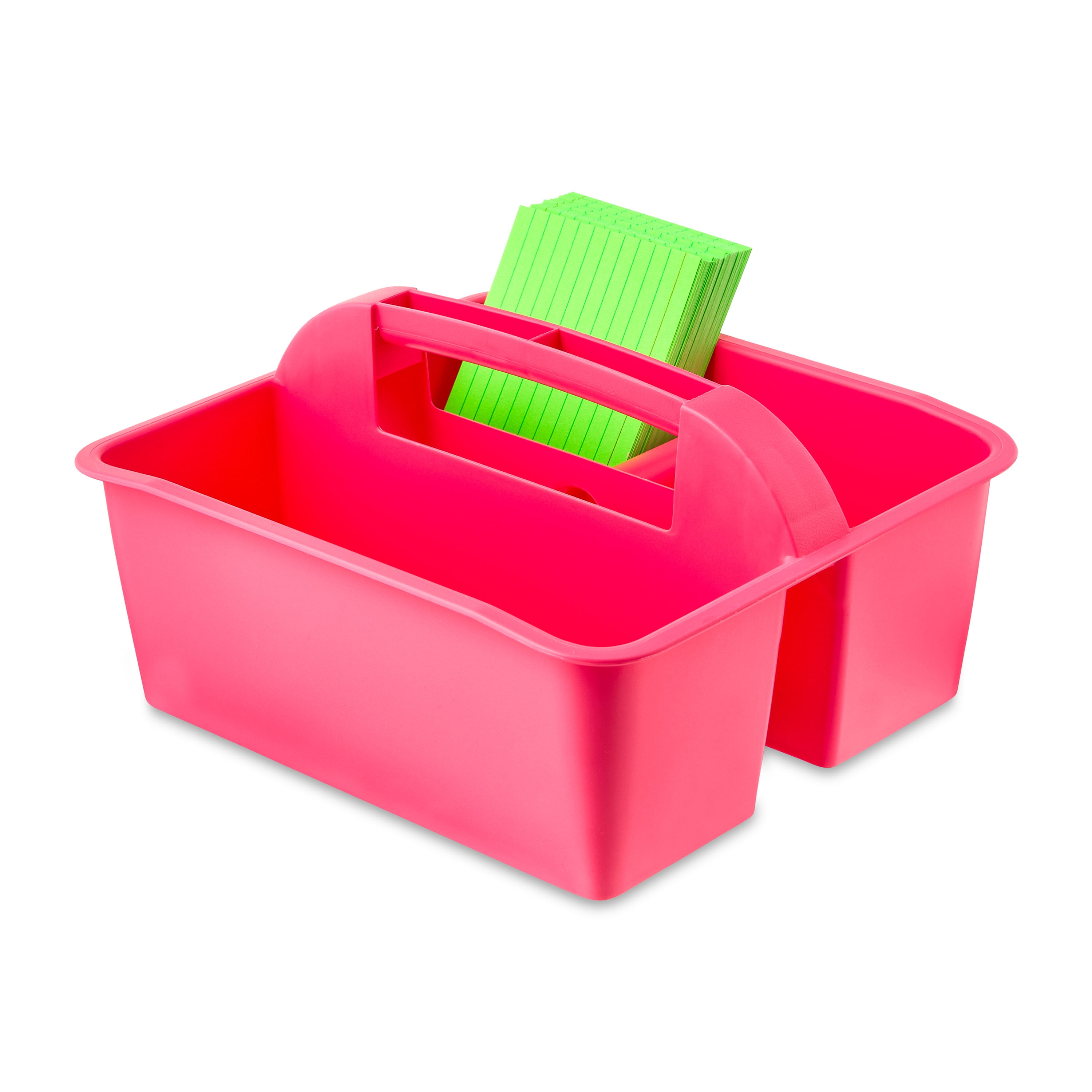 Pen+Gear Plastic Caddy, Desktop Craft and Hobby Organizer, Coral Passion, 1-Pack
