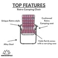thumbnail image 2 of Silla de camping MOUNTAIN SUMMIT GEAR, retro, palmeada, plegable, rojo/azul, 2 of 7
