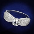 thumbnail image 1 of Women Rhodium 925 Sterling Silver Ring with AAA Grade CZ in Clear - Size 7, 1 of 1