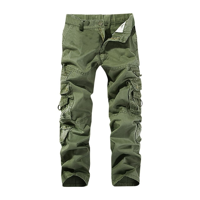AherBiu Pantalon Cargo Homme Randonnée Travail Pantalon Décontracté Extérieur Tactique Utilitaire avec Multiples Poches