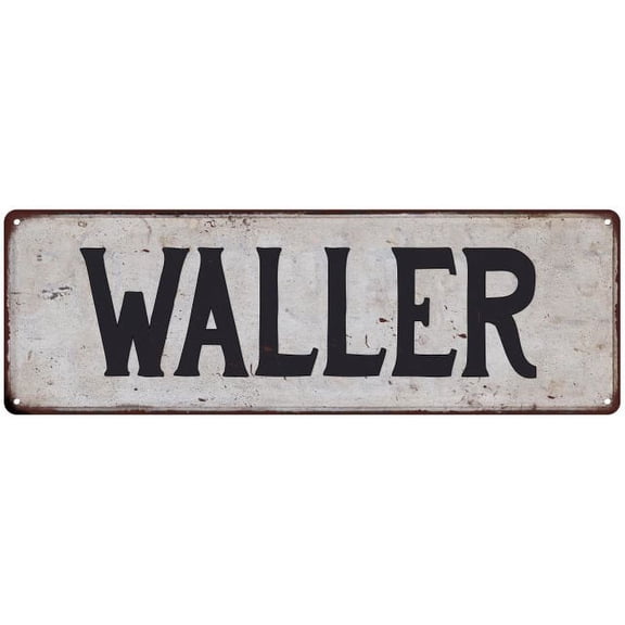 WALLER Vintage Look Rustic Chic Metal Sign 6x18 106180036587
