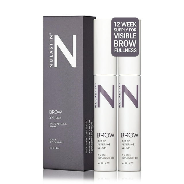 NULASTIN Suero para cejas para cejas de aspecto más grueso, suero que altera la forma de las cejas, reduce la caída y fomenta cejas más llenas y de aspecto más juvenil, con queratina y péptidos (2 uni