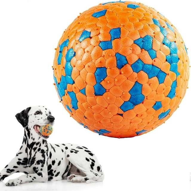 Interactive Dog Ball, Dog Toys for Boredom and Stimulating, Dog Toys for Aggressive Chewers, Safer for Dog's Mouths, for Large Medium Small Puppy, Tra