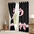 thumbnail image 3 of Manfei Cute Coquette Bow Knot Blackout Curtains,Cartoon Alphabet P Window Curtains Pack of 2 (38x45 Each), 3 of 6