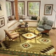thumbnail image 4 of Area Rug 5x7 Rug Machine Washable Non-Slip Low Pile Print Pattern Western Rug for Living Room Bedroom Entryway-Camel, 4 of 11