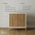 thumbnail image 3 of Nathan James Jasper Modern Sideboard, Kitchen Storage Cabinet with Fluted Doors, Accent Storage for Kitchen or Living Room, White/Warm Pine, 3 of 8