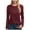 Red, variant on XIAOCHA Women's Long Sleeve Striped Crew Neck Casual T-Shirt for Everyday Wear Stylish Comfy Basic Top