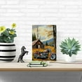 thumbnail image 3 of Old Man Old Motorcycle & Old House Iron Metal Signage, Vintage Art Tinplate Wall Art Poster Wall Decoration Garage 8*12 Inch, 3 of 7