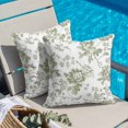 thumbnail image 2 of Throw Pillow Covers, Rustic Flowers 16x16 Pillow Covers for Couch/Sofa/Bed, Sage Green Pastoral Botanical Floral Leaves Decorative Square Linen Cushion Pillowcase for Home Decor, 2 of 9