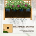 thumbnail image 5 of Outsunny Wood Raised Garden Bed Planter with Trellis Privacy Screen Yellow, 5 of 10