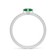 thumbnail image 2 of ANGARA Natural 3-Prong-Set Heart Emerald Ring With Diamond Accents in 14K White Gold for Women (Size-5mm) | May Birthstone, Birthday, Anniversary, Jewelry Gift for Women | Natural Emerald Ring, 2 of 9
