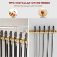 thumbnail image 4 of Colgador De Cinturón Para Armario Max 42 Cinturones Organizador De Cinturón De Montaje En Pared 2 En 1 Con Ganchos Giratorios 360 Corbata De Madera Y Estante Para Cinturón Para Accesorios De Armario O, 4 of 5