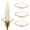 Gold Rim, variant on Glass Bobeches for Candlesticks, 3 PCS Candle Drip Protectors