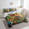 thumbnail image 3 of Manfei Cute Cartoon Flower 7-Piece Twin Bedding Sets,Kawaii Wild Fox Bedding Comforter Set,Multicolor Floral Kawaii Daisy Sheet Sets For Girl,Super Cozy Room Decor Reversible, 3 of 8