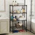 thumbnail image 6 of CONCETTA 48 inch 4-Tier Metal Wire Shelving Unit, Adjustable Storage Rack for Kitchen, Garage, or Living Room,Black, 6 of 8