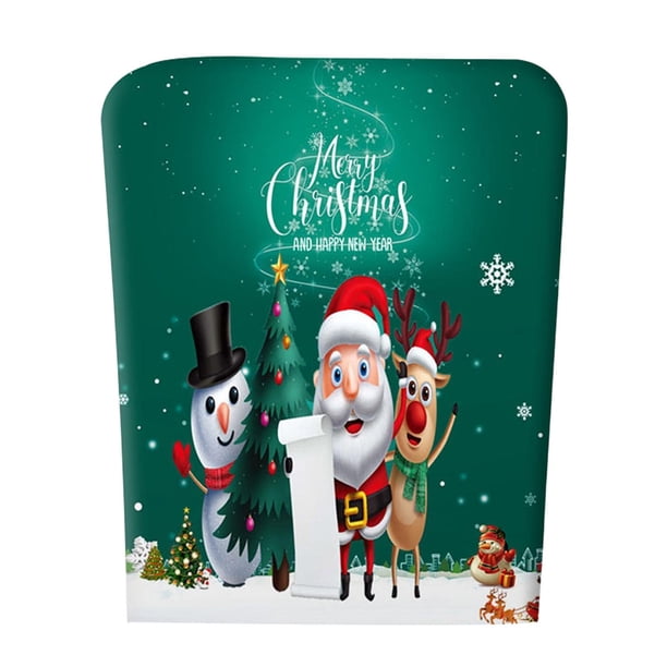 Fundas navideñas de poliéster para silla, fundas para respaldo de asiento, Protector de muebles lavable para banquete, Hotel, decoración de cena al ai Estilo E BLESIY cubierta de fundas