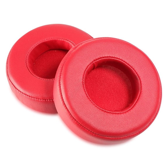 1Pair Replacement Foam Pad Soft Earmuffs Headphones Accessories Ear Cushion Earbuds Cover Ear Pads RED