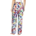 thumbnail image 3 of Bingfone Pajamas For Women,Colorful Watercolor Dots Pajama Pants With Pockets-Small, 3 of 9