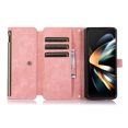 thumbnail image 4 of Allytech Wallet Case for Samsung Galaxy Z Fold5, Galaxy Z Fold5 Cover, Zipper Pocket Multiple Cards Holder Hand Wrist Strap Shockproof Phone Case for Galaxy Z Fod 5 - Pink, 4 of 9